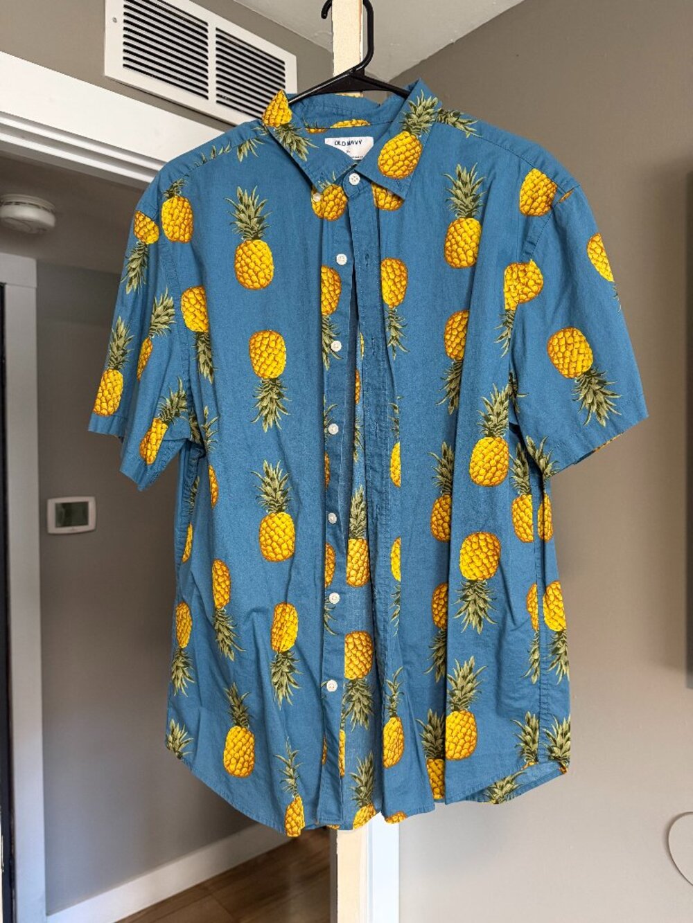 Old Navy Pineapple Button Down sz XL